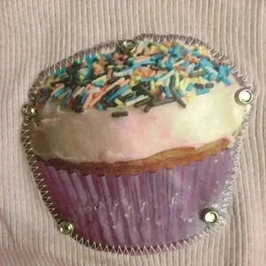 New! Cupcake tank tap with rhinestones baby birthday